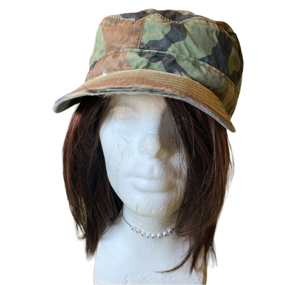 Genuine Military Issue Brown, Tan, Green Camo Utility Cap Hat - Unisex